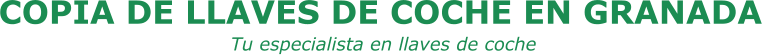 COPIA DE LLAVES DE COCHE EN GRANADA Tu especialista en llaves de coche